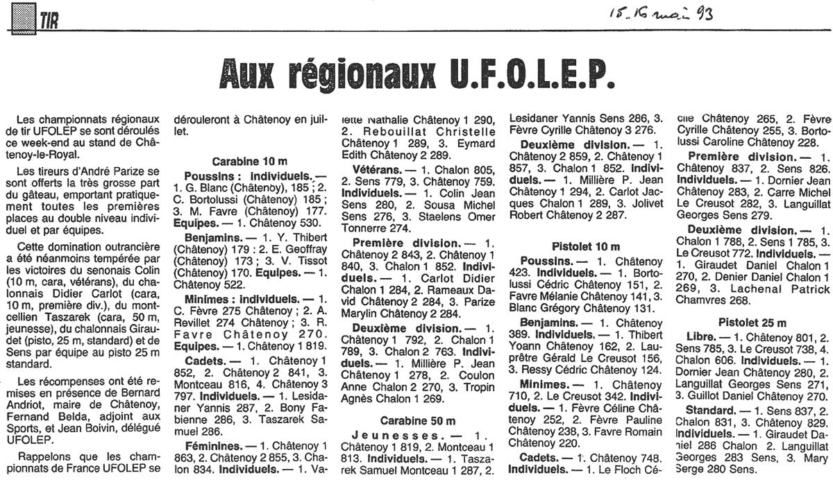 Aux régionaux U.F.O.L.P.