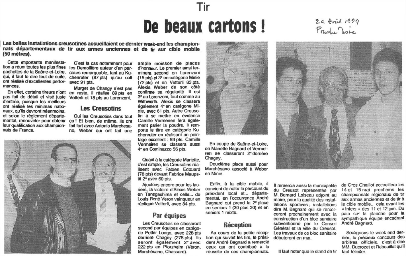 Tir De beaux cartons !