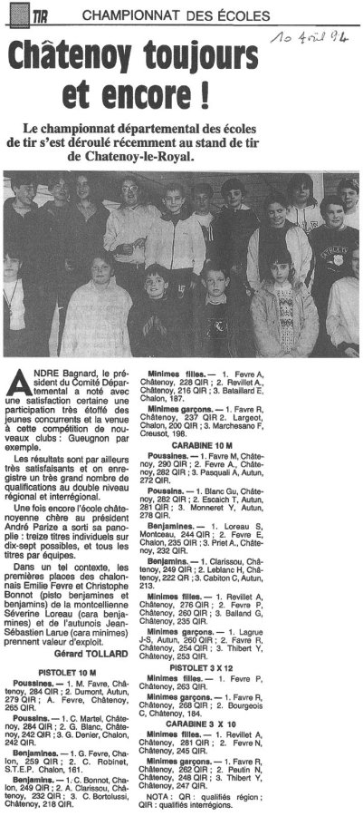 Tir Championnat des école