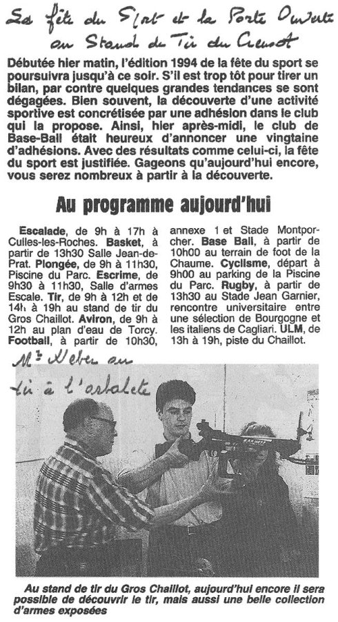 La Fête du sport porte ouverte au stand de Tir du Creusot