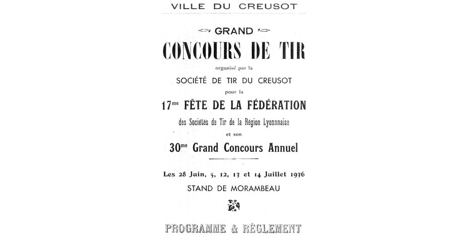 STC affiche concours de tir Le Creusot 1936 &copy;Société de Tir du Creusot