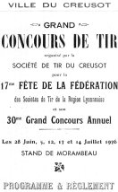 STC affiche concours de tir Le Creusot 1936